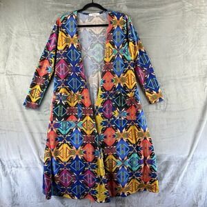 LuLaRoe Duster Women's S Multicolor Tribal Print Sarah